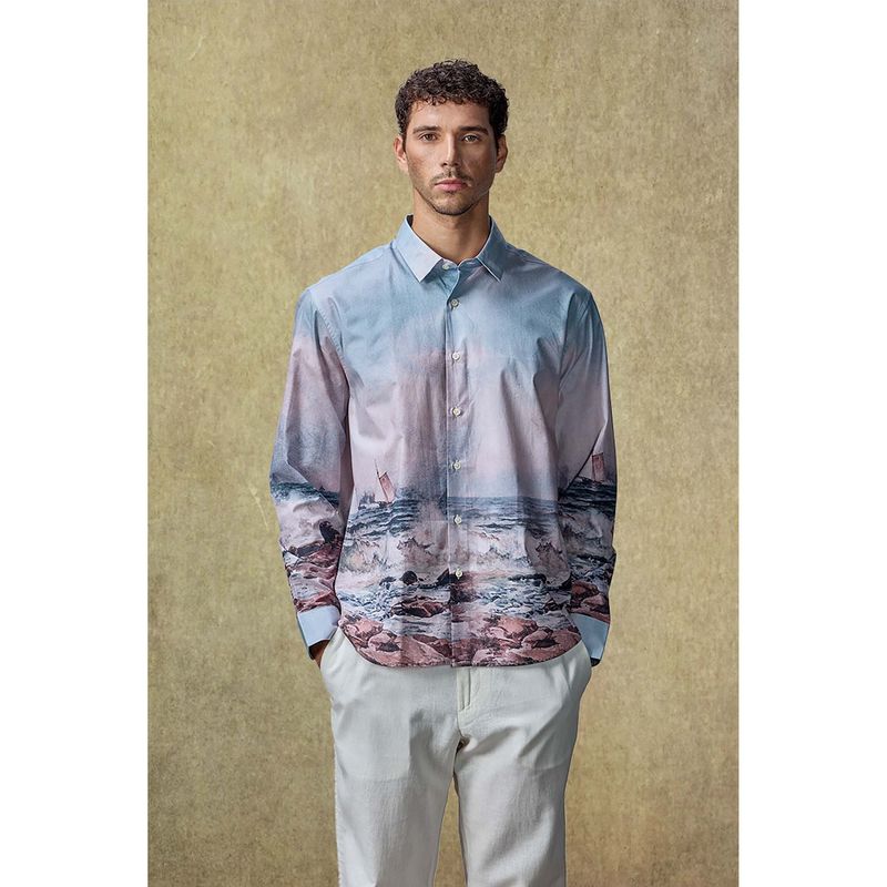 Snitch Yacht Club Luxe Seashore Printed Shirt (2XL)