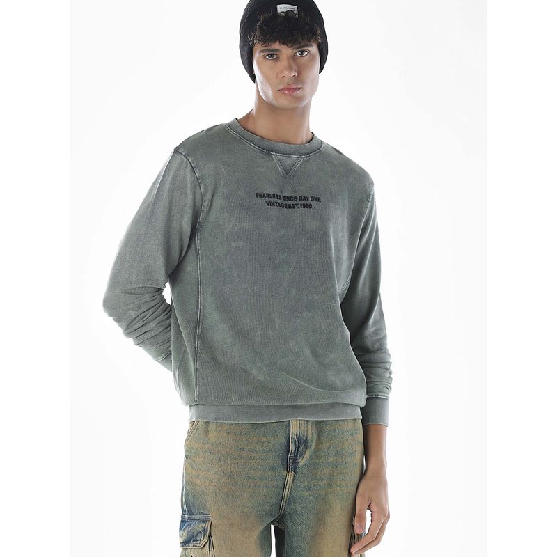 Jack & Jones Men Regular Fit Grey Sweatshirt (S)