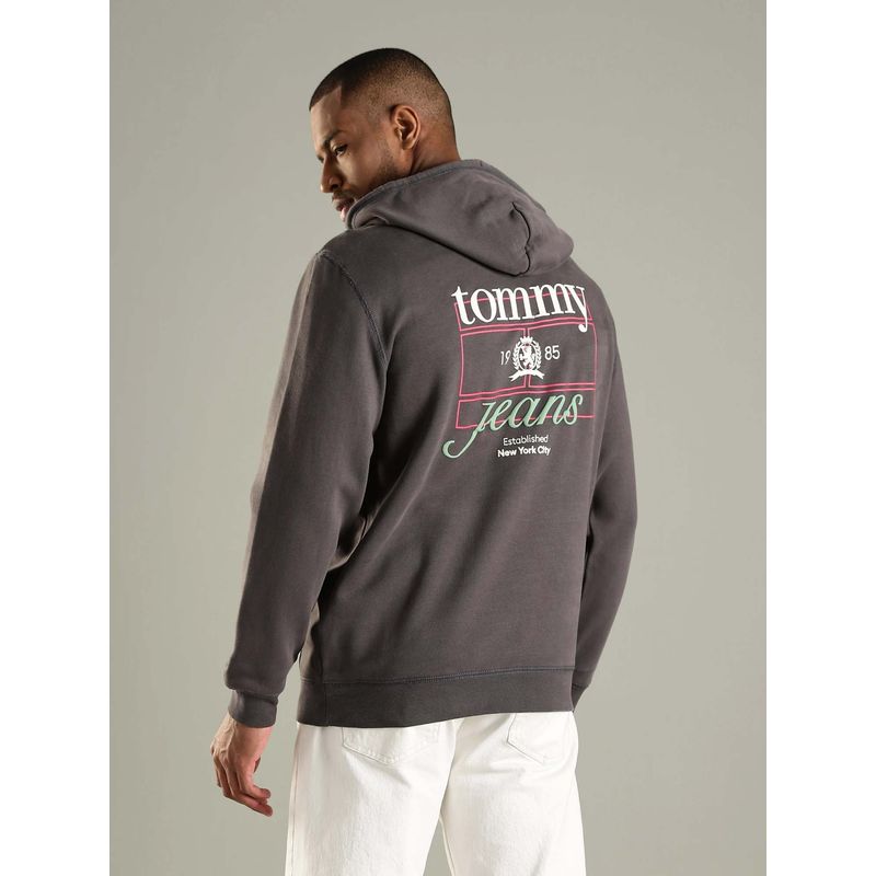 Tommy Hilfiger Printed Regular Fit Cotton Hoodie (XS)