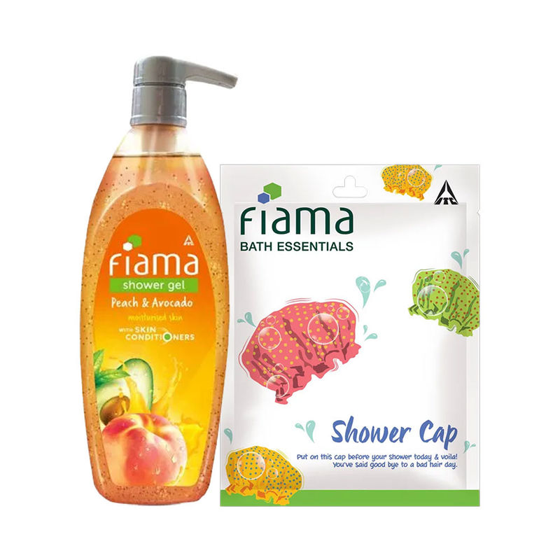 Fiama Shower Gel Peach & Avocado, Body Wash With Shower Cap Combo Buy