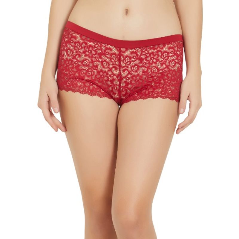 SOIE Soft Lace Shorty - Red (L)