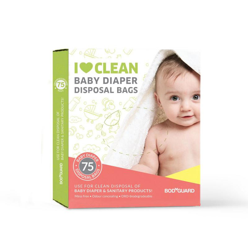 BodyGuard Baby Diapers and Sanitary Disposal Bag 75 Bags