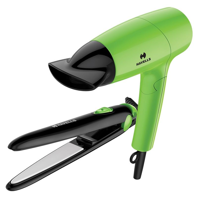 Havells HC4035 Combo Pack Of Hair Dryer And Hair Straightener (Green