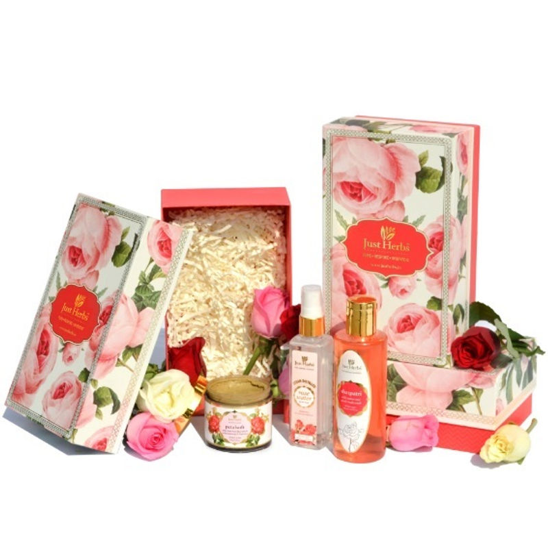 Just Herbs Ayurvedic Skin & Body Care Rose Essentials Gift Set for