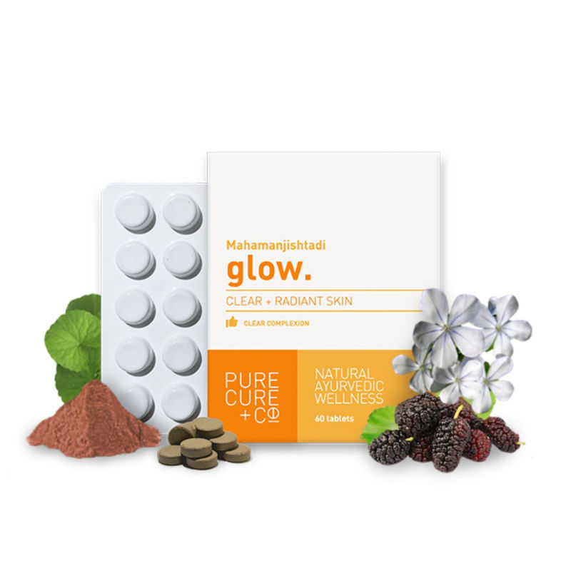 Pure Cure + Co. Glow Clear + Radiant Skin 60 Tablets Buy Pure Cure