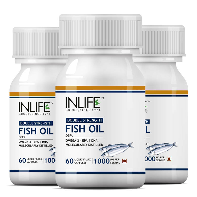 Buy INLIFE Fish Oil (Double Strength) Omega 3 ty s Hard Gelatine s Pack