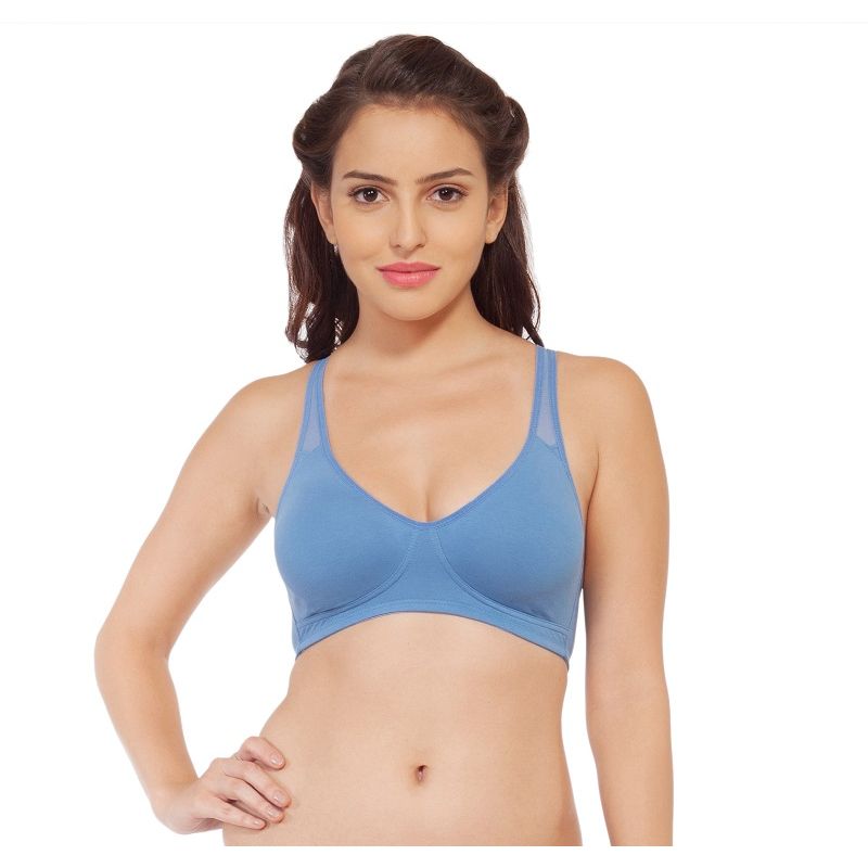 SOIE Demi Cup Non Wired Non Padded Bra - Blue (40B)