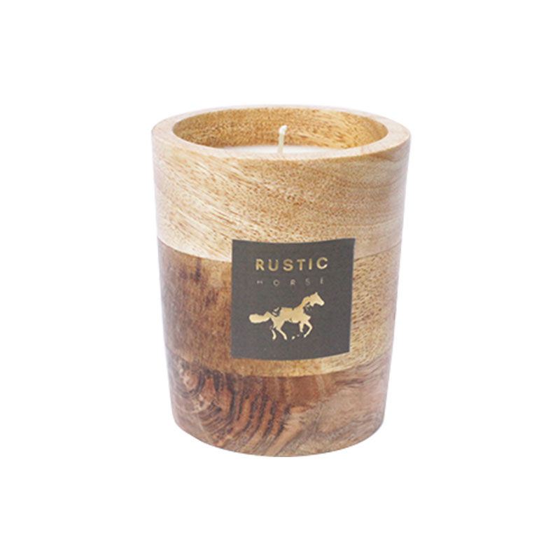 Rustic Horse Aromatherapy Stress Relief Soy Wax Scented Spa Candle - Green Tea Intense