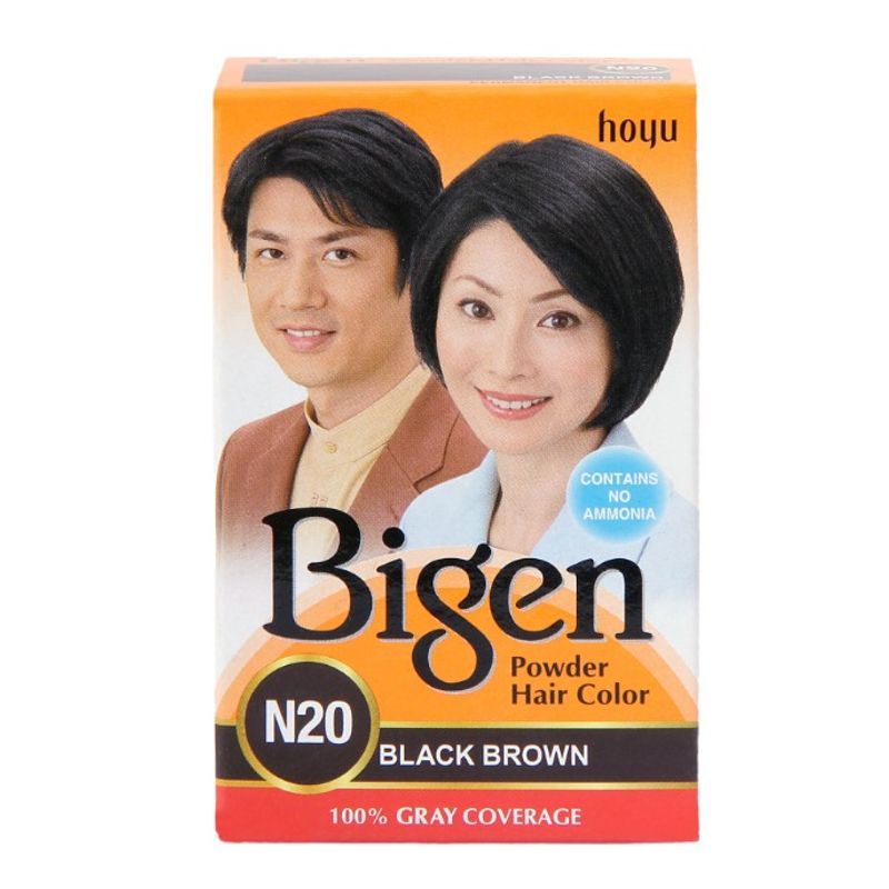 Bigen Powder Hair Color - 20 Black Brown