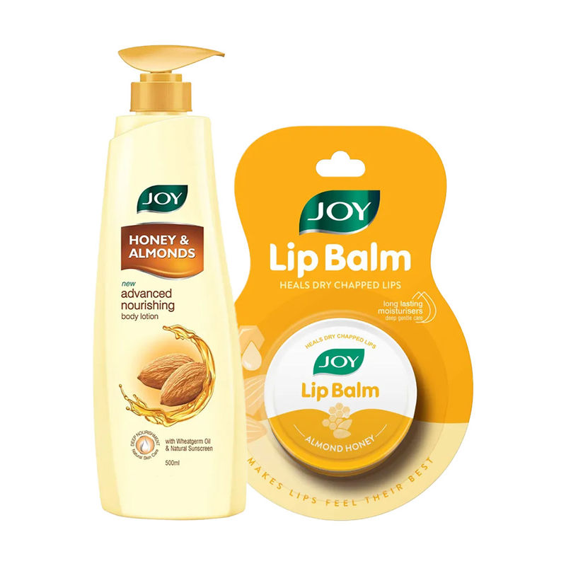 Joy Almond Honey Lip Balm And Honey & Almonds Advanced Nourishing Body