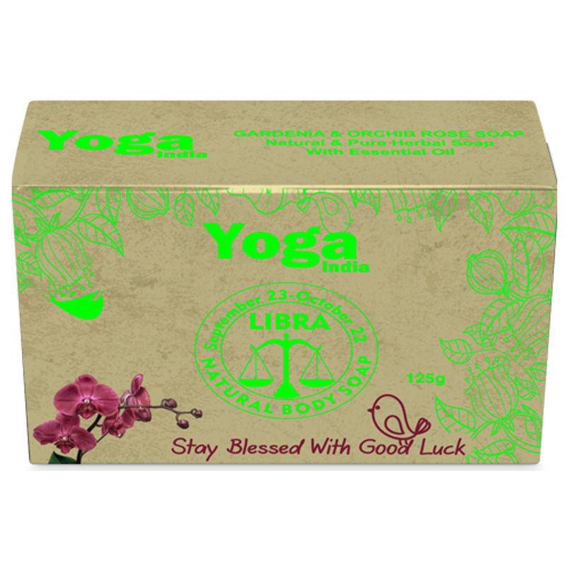 Yoga India Pure Essential Oil Natural Body Gardenia & Orchid Rose Soap - Libra