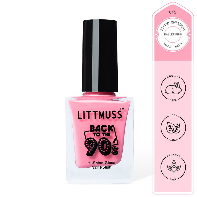 Littmuss Nail Polish Back To The 90'S Hi-Shine Gloss Nail Paint - Ballet Pink - 043