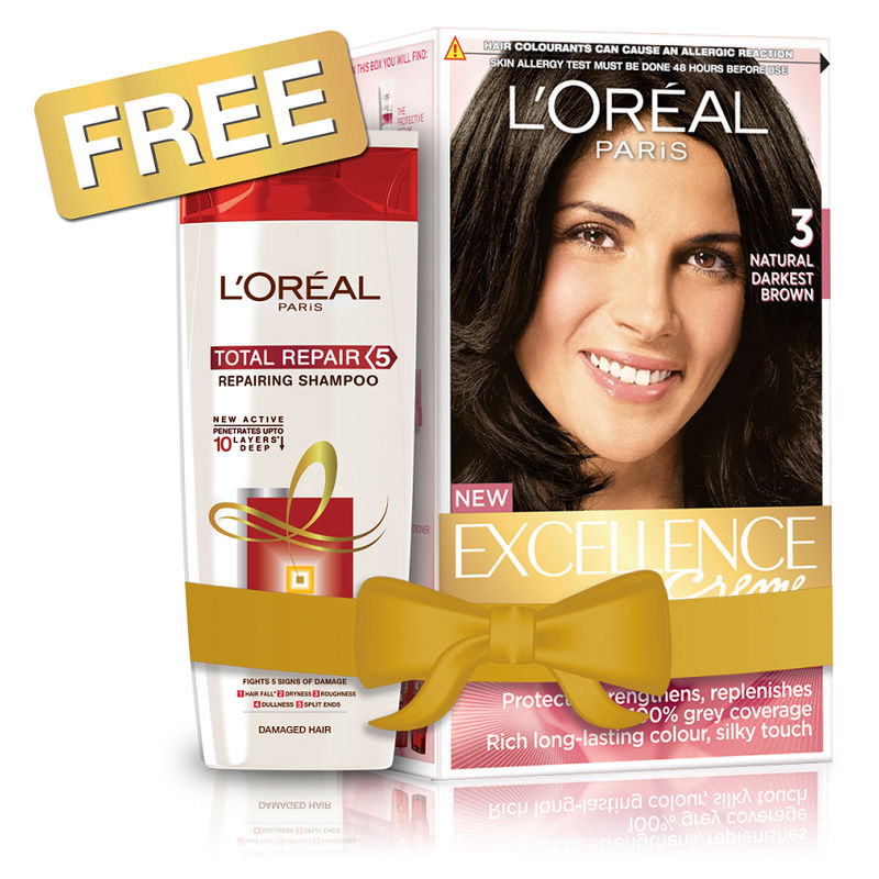 L Oreal Paris Excellence Creme Hair Color 3 Natural Darkest