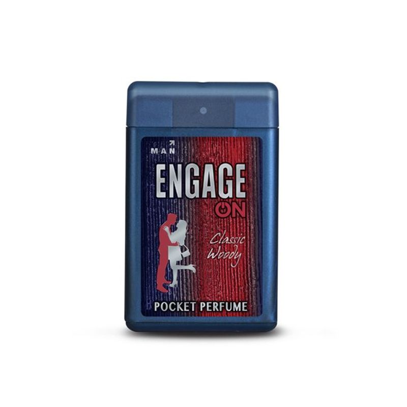 Engage On Classic Woody Pocket Perfume For Men Citrus Spicy Skin Friendly Long Lasting
