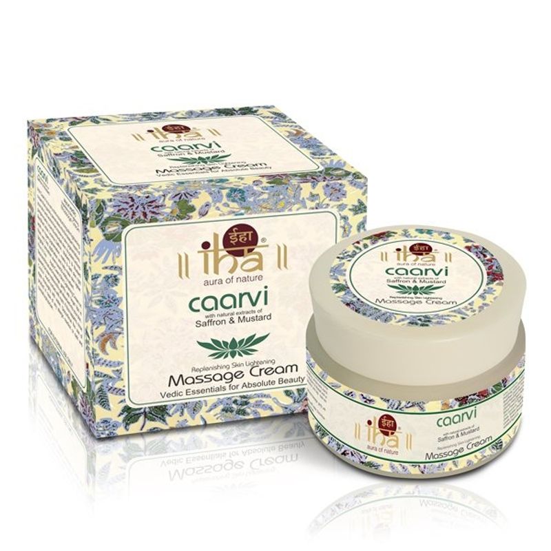 IHA Caarvi - Ayurvedic Massage Cream With Saffron & Mustard, For Skin Lightening