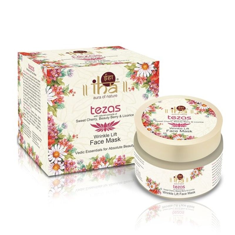 IHA Tezas - Ayurvedic Face Mask With Sweet Cherry & Licorice, For Wrinkle Lift
