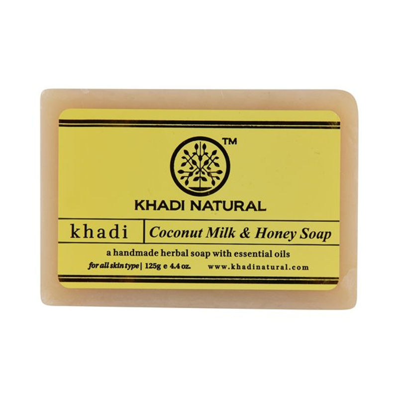 Khadi Natural Coconut Milk & Honey Handmade Soap Remove Acne & Stretch