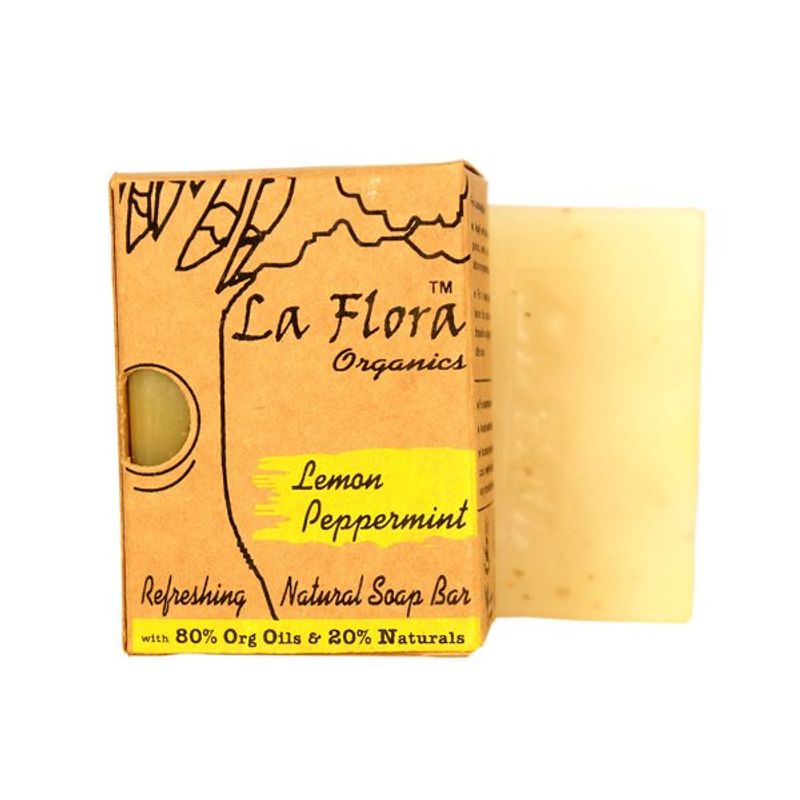 La Flora Organics Lemon Peppermint Refreshing Handmade Soap Bar