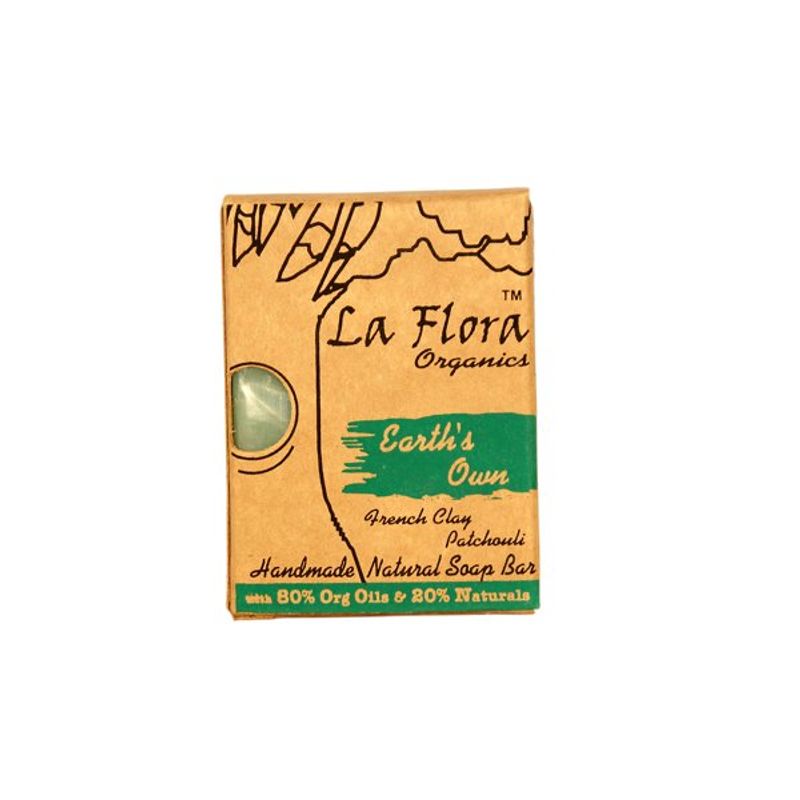 La Flora Organics "Earth's Own" French Clay & Patchouli Handmade Soap Bar