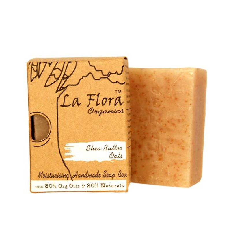La Flora Organics Shea Butter & Oats Scrub Handmade Soap Bar