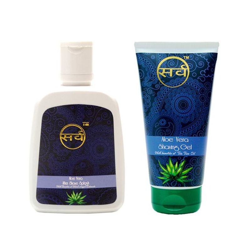 Sarv Aloe Vera Herbal After Shave Splash 120ml + Herbal Shaving Gel 150ml Combo Pack