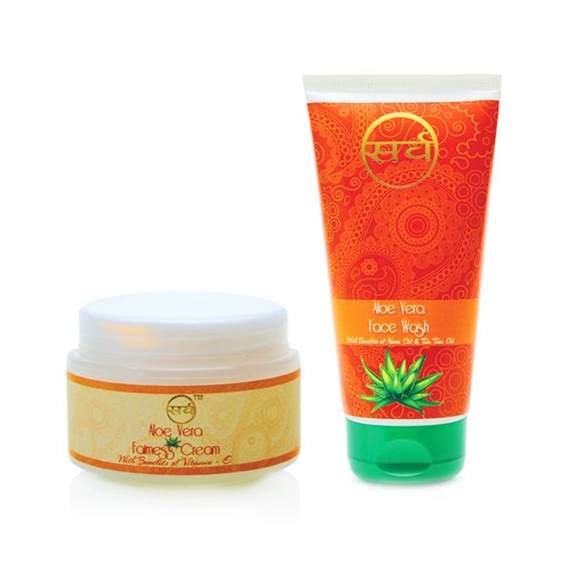 Sarv Aloe Vera Face Pack (Face Wash 150ml + Fairness Cream 50gm)