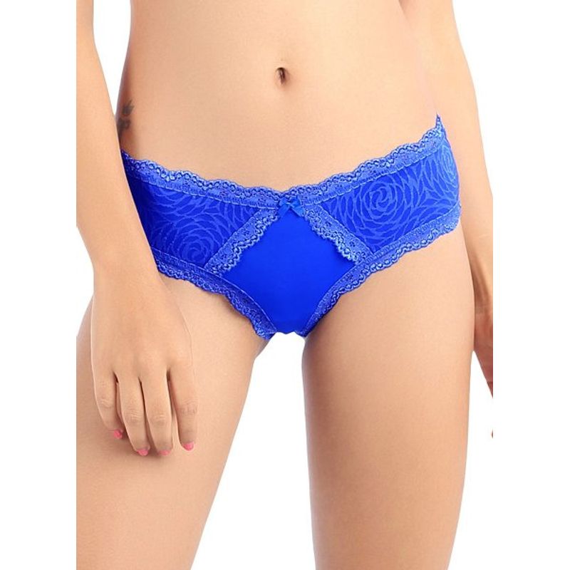 Candyskin Brief With Lace (Blue) - Small