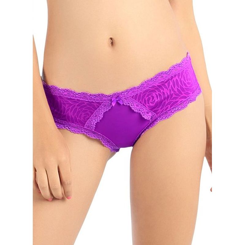 Candyskin Brief With Lace (Purple) - Small
