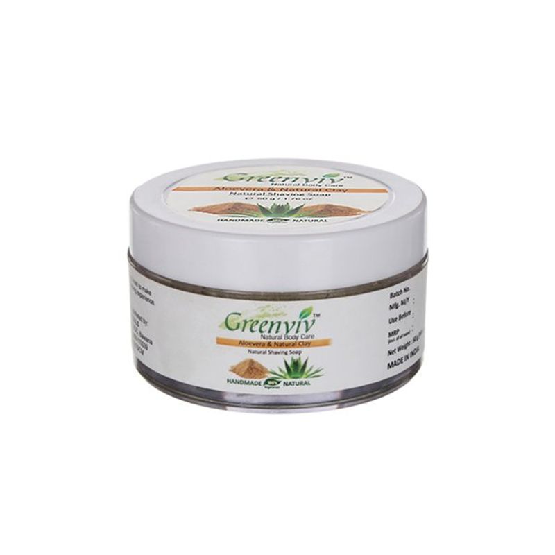 Greenviv Aloevera & Natural Clay Shaving Soap