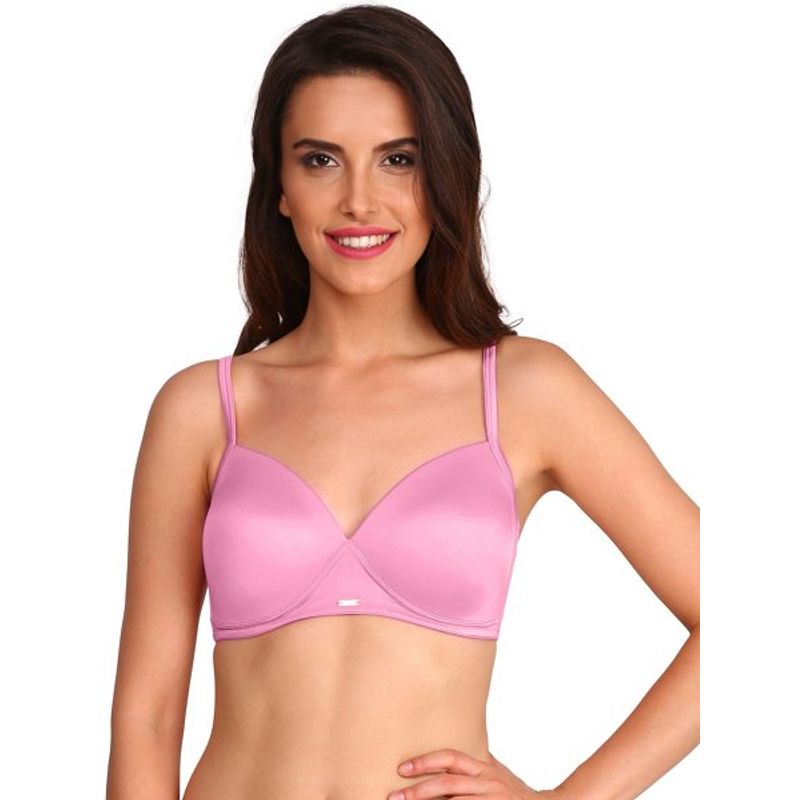 Jockey 2103 Wirefree Padded Microfiber Elastane Plunge Neck T-Shirt Bra - Lavender (34C)