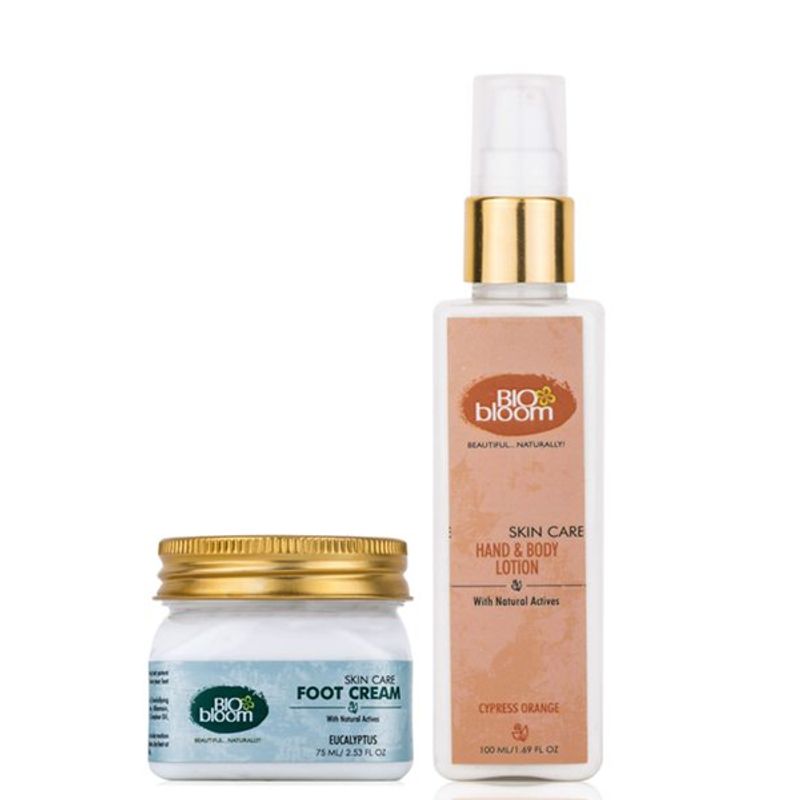 Biobloom Set Of Moisturizers For Hands, Body & Feet - Hand Bod Lotio N- Ornage Cypress & Foot Cream