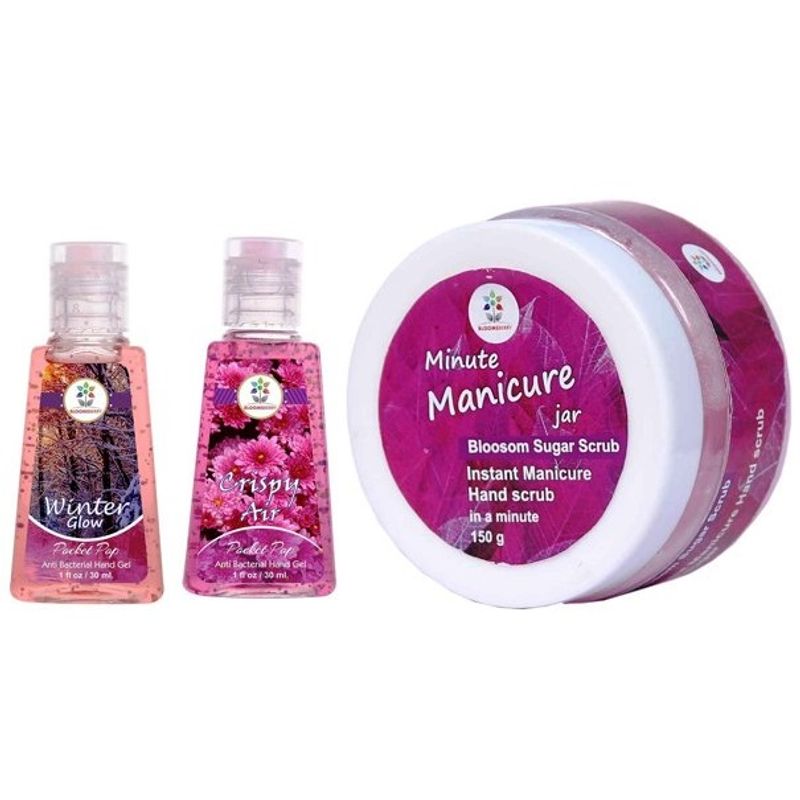 Bloomsberry Minute Manicure With Hand Sanitizer Combo