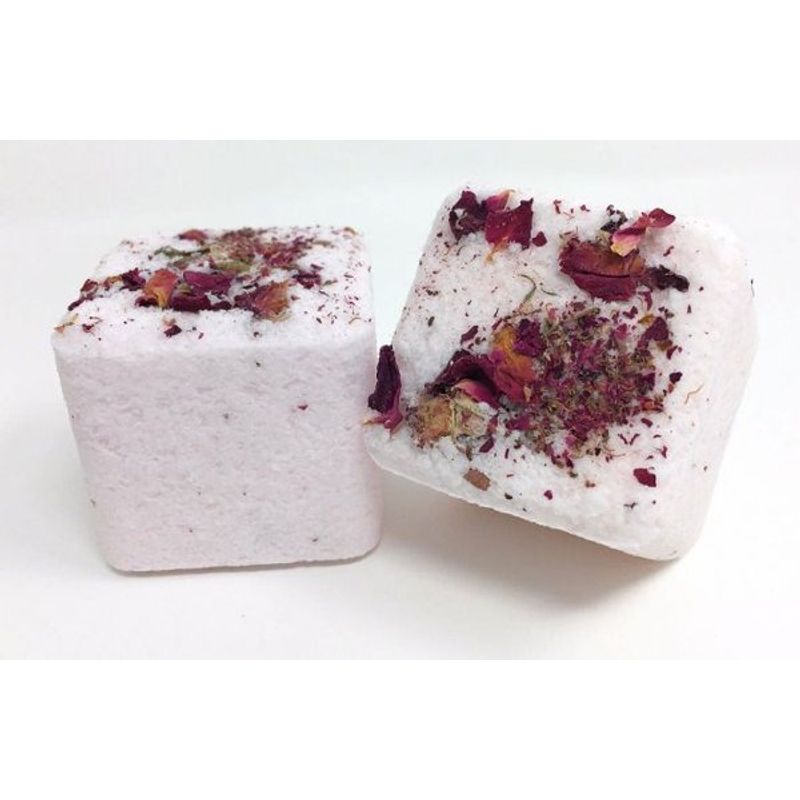 Seychelles Incense Fizzy Aromatic White Bath Bomb Cubes Rose Fragrance (Pack Of 10 Cubes)
