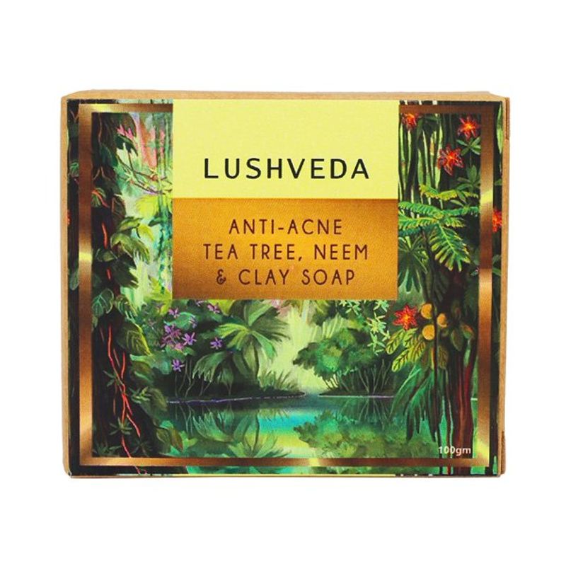 Lushveda Anti-Acne Tea Tree, Neem & Clay Soap