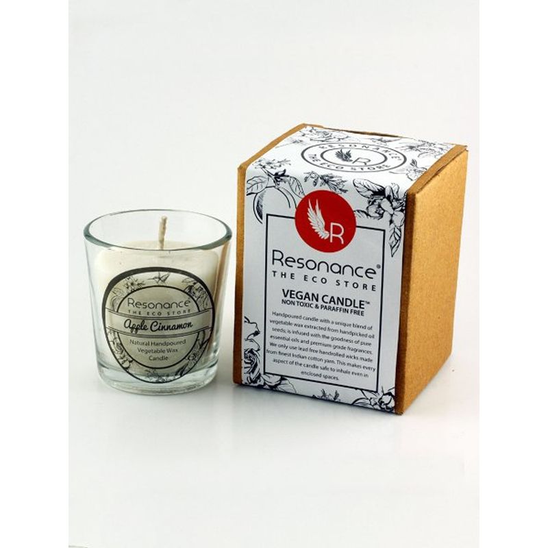 Resonance Candles Apple Cinnamon Fragrance Natural Wax Aroma Votive Candle
