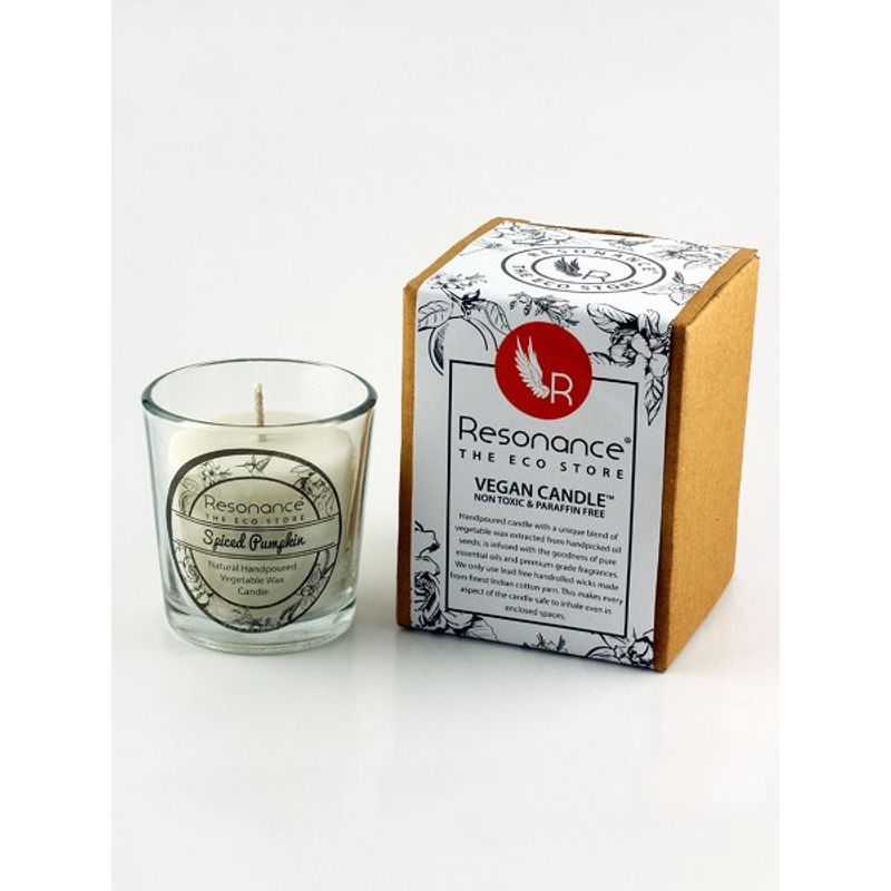 Resonance Candles Spices & Pumpkin Fragrance Natural Wax Aroma Votive Candle