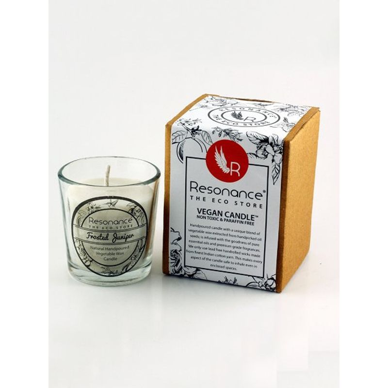 Resonance Candles Frosted Juniper Fragrance Natural Wax Aroma Votive Candle