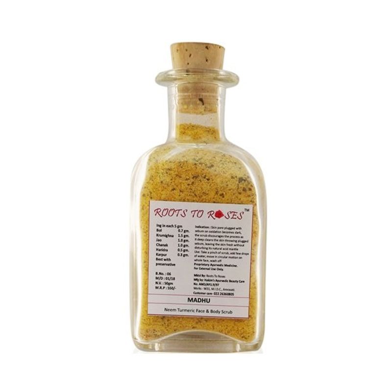 Roots To Roses Madhu Neem Turmeric Face & Body Scrub