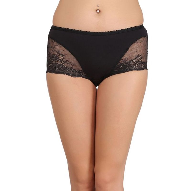 Clovia Cotton Spandex High waist Outer elastic Hipster Panty Buy