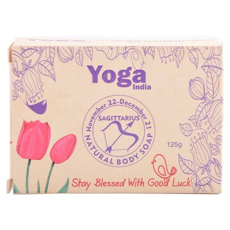 Yoga India Pure Essential Oil Natural Body Tulip & Lavender Soap - Sagittarius