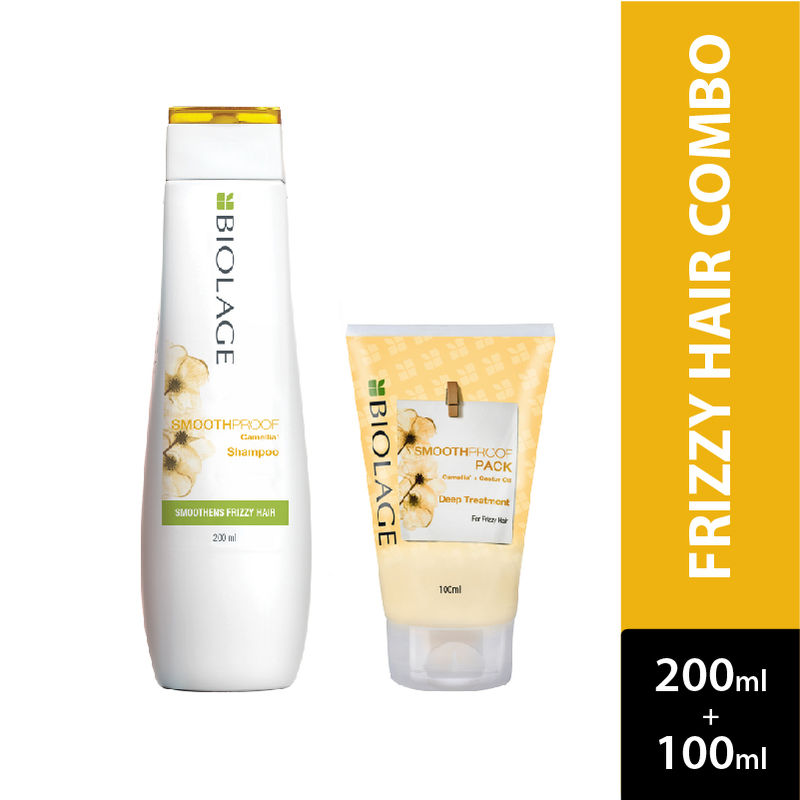 Buy Matrix Biolage Smoothproof Shampoo (200ml) + Smoothproof Dtp (100ml) For Frizzy Hair Online