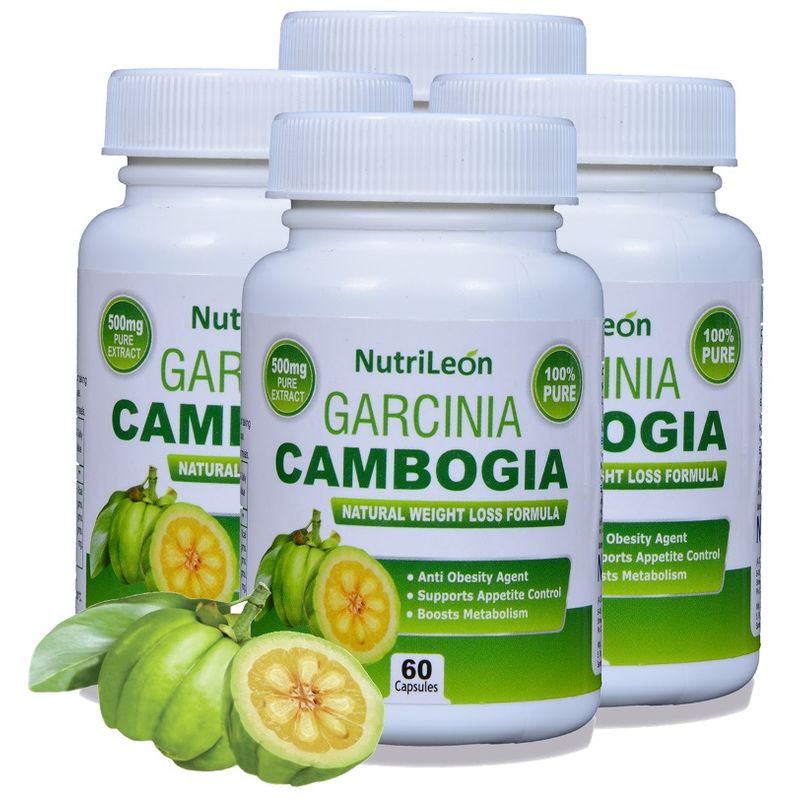 NutriLeon Garcinia Cambogia 500mg Capsules (Pack of 4)