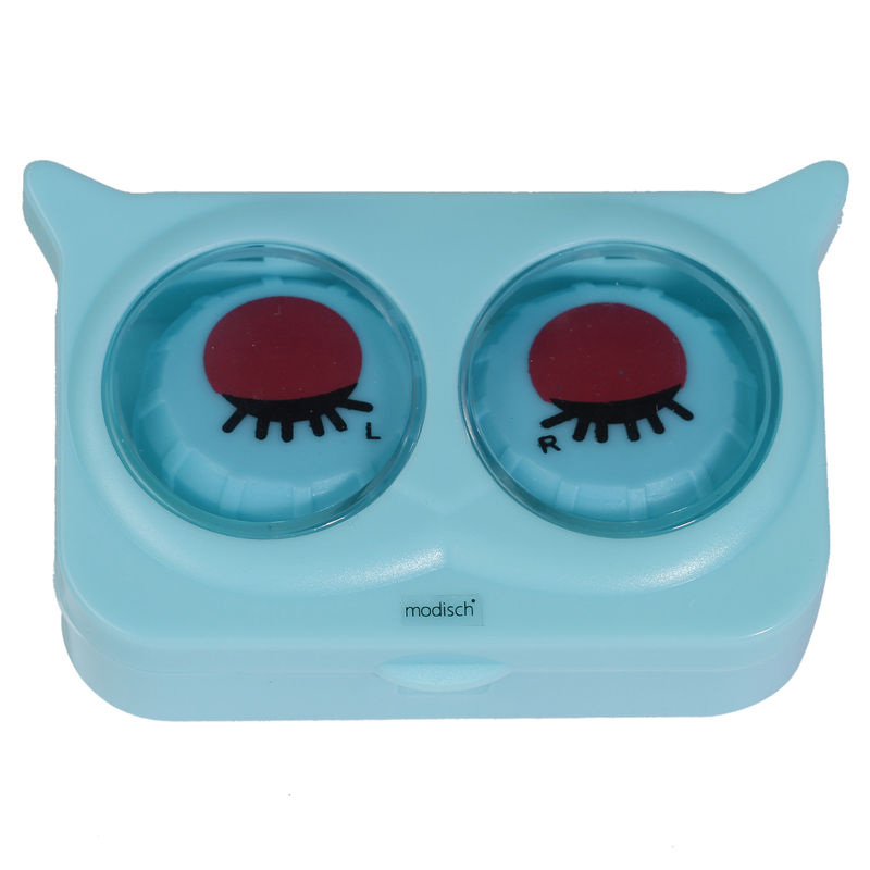 Modisch New Fashion Sleepy Eyes Blue Contact Lens Case