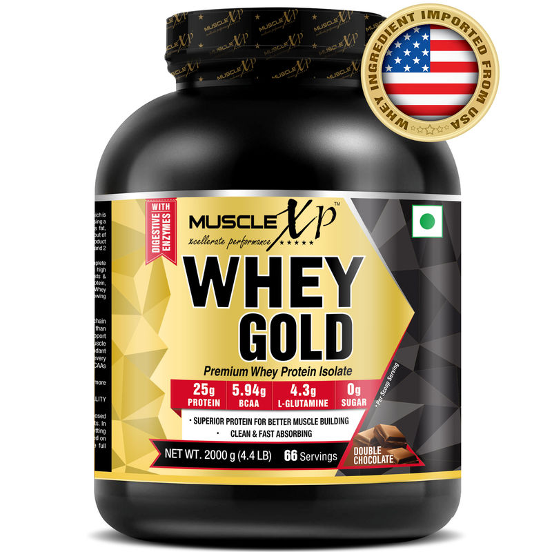 MuscleXP Whey Gold Premium Protein Isolate Double Chocolate