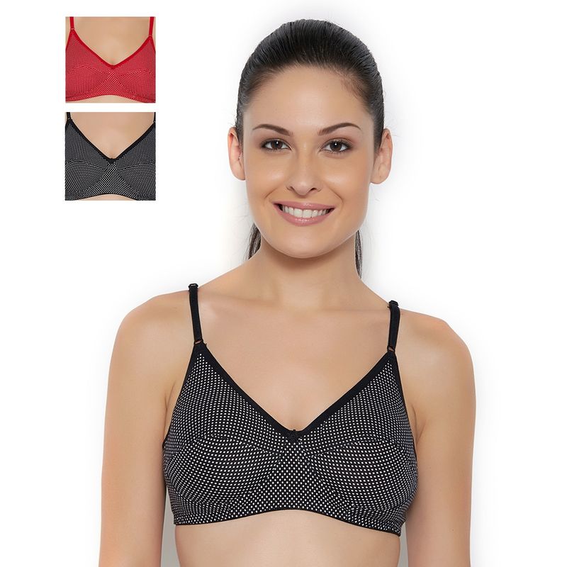Floret Pack Of 3 Printed T Shirt Bra - Multi-Color (30B)
