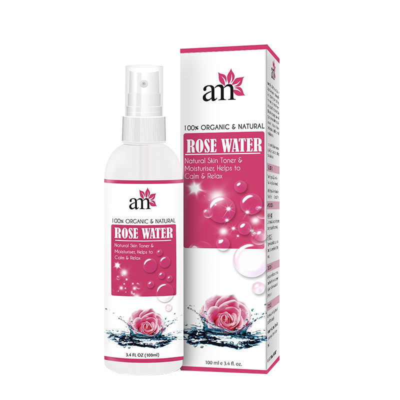 AromaMusk 100% Organic & Natural Premium Rose Water For Face & Skin