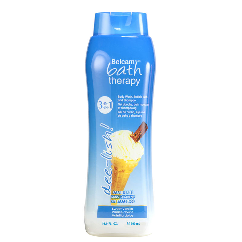 Belcam Dee-lish 3 in1 Body Wash, Bubble Bath and Shampoo - Sweet Vanilla