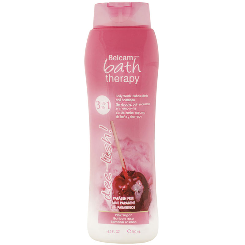 Belcam Dee-lish 3 in1 Body Wash, Bubble Bath and Shampoo - Pink Sugar