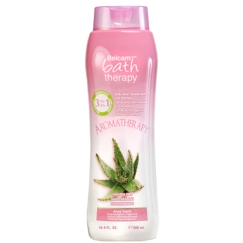 Belcam Aromatherapy 3 in1 Body Wash, Bubble Bath and Shampoo - Aloe Vera
