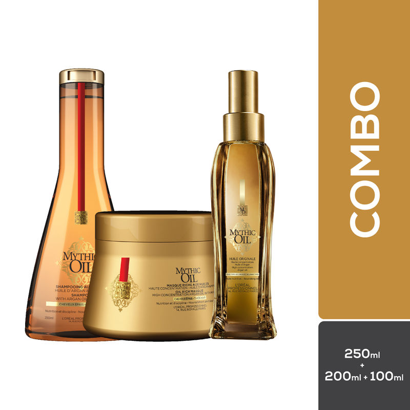 L'Oreal Professionnel Mythic Oil Shampoo + Masque Oil: Buy L'Oreal Professionnel Mythic Oil Shampoo + Masque + Oil Online at Best Price in India |